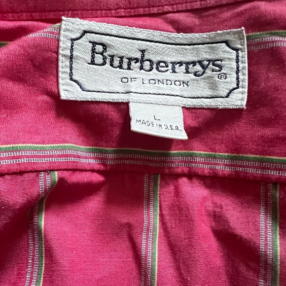 Burberry, Size Large, Red, button down shirt - Picture 3 of 5